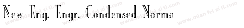 New Eng. Engr. Condensed Normal字体转换